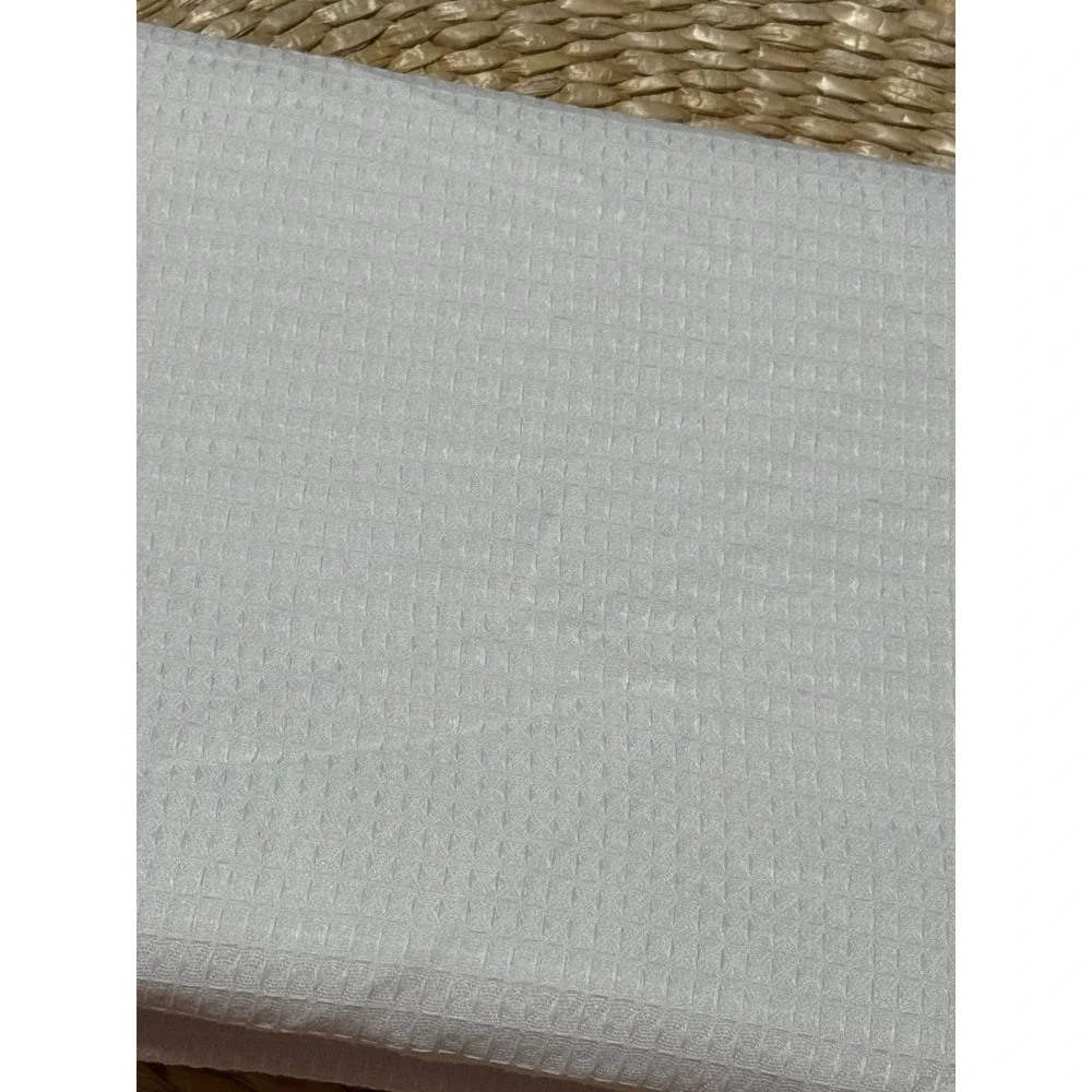 White Waffle Weave Shower Curtain 72x72 Hotel Spa Bathroom‎ Decor 11 Grommets